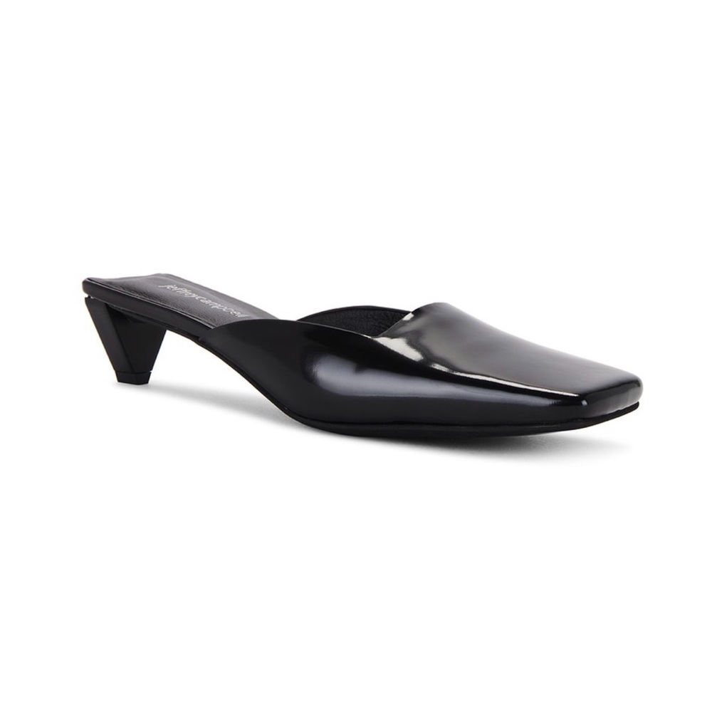 JEFFREY CAMPBELL Isosceles Women’s Black Leather Mule